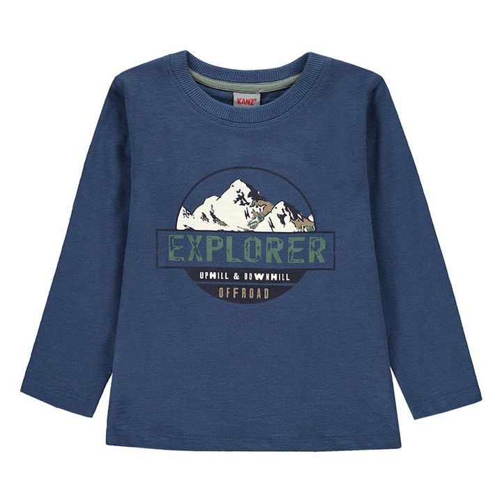 Bluza baieti Kanz, bumbac, albastru, 92 CM