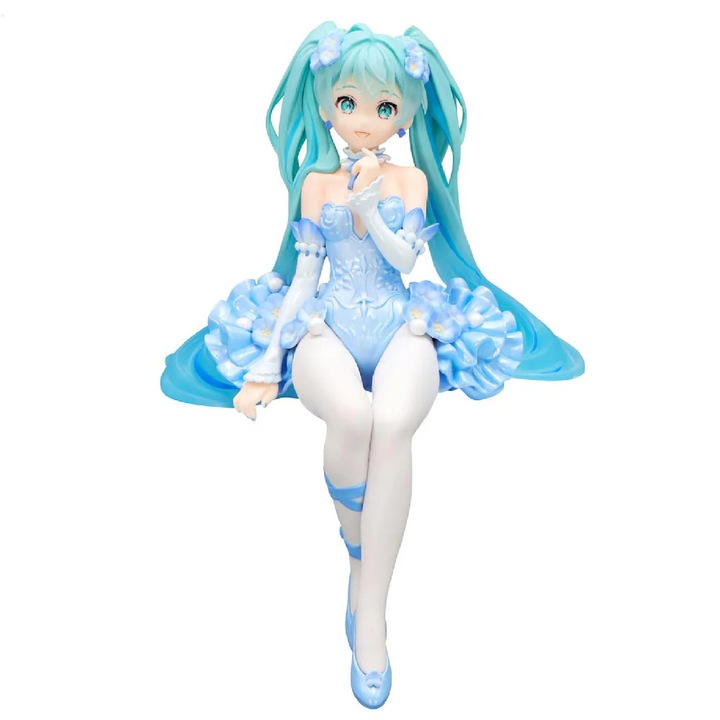 Фигурка Furyu, Hatsune Miku, Noodle Stopper, PVC, Flower Fairy Nemophila, Pail Blue Color Ver, 15 cm, Многоцветен