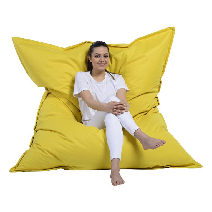 Fotel, Atelier Del kanapé, 140x180cm, sárga, 100% poliészter, vízálló