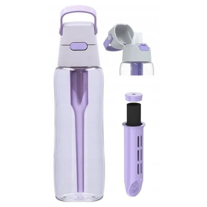 Butelca filtranta Dafi Solid 0,7l, digital lavender, Tritan, set cu filtru