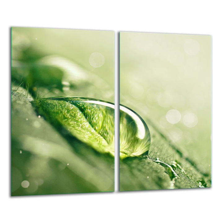 Edzett üveglap, 2 darabos készlet, 30x52cm, grafikus cseppminta, magas hőmérsékletnek ellenálló, könnyen tisztítható