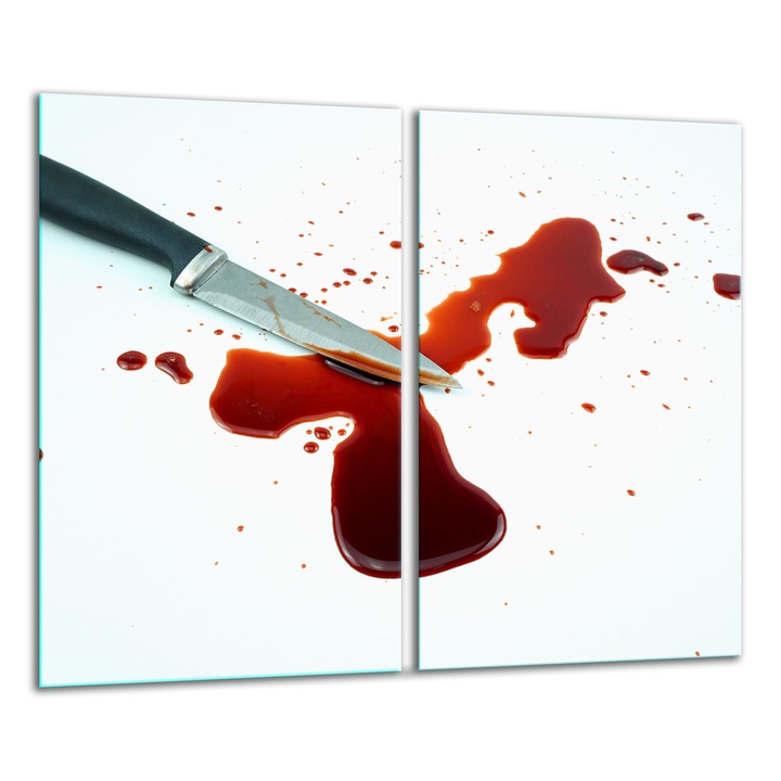 Edzett üveglap, 2 darabos szett, 30x52cm, Halloween grafikával, magas hőmérsékletnek ellenálló, könnyen tisztítható