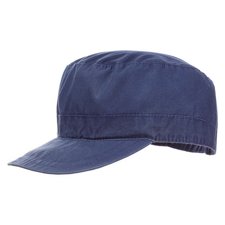 Caciula baieti DOLL, design clasic, protectie solara, albastra, 100% bumbac