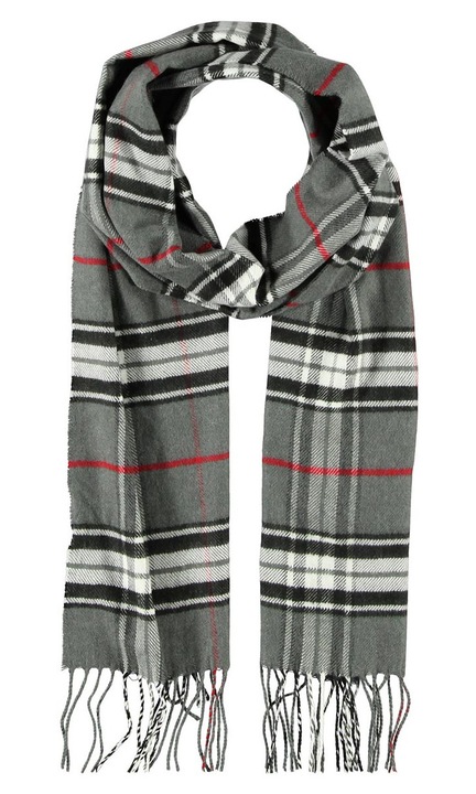 Sal dama in carouri, acril, 80x130cm, gri/rosu