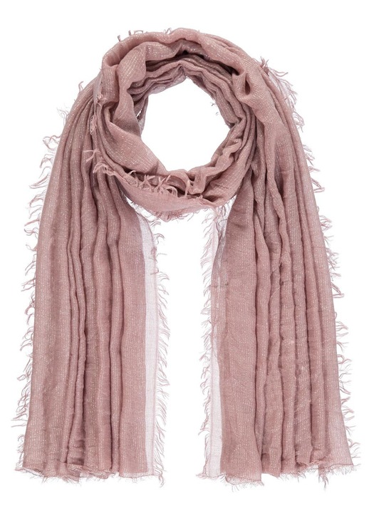 Sal dama cu fir argintiu, roz, 90x180cm