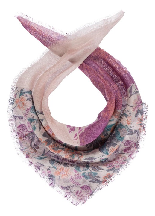 Sal dama roz cu imprimeu floral, 50% bumbac, 50% modal, set