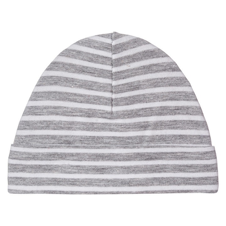 Gyerek sapka, baba modell, pamut-elasztán anyagból, szürke, univerzális méret