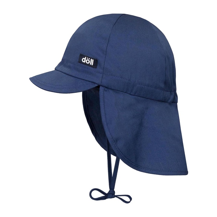 Kötött sapka napellenzővel és védelemmel gyerekeknek, Baba, pamut, kék