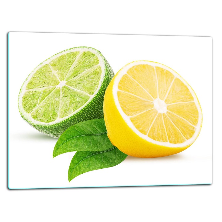 Placa de sticla protectoare 52x40cm, design grafic, pentru gatit si taiat, multicolor