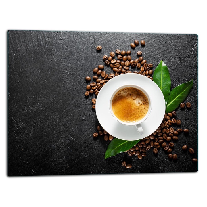 Placa de sticla protectoare 52x40cm, design modern, pentru gatit si taiat, multicolor