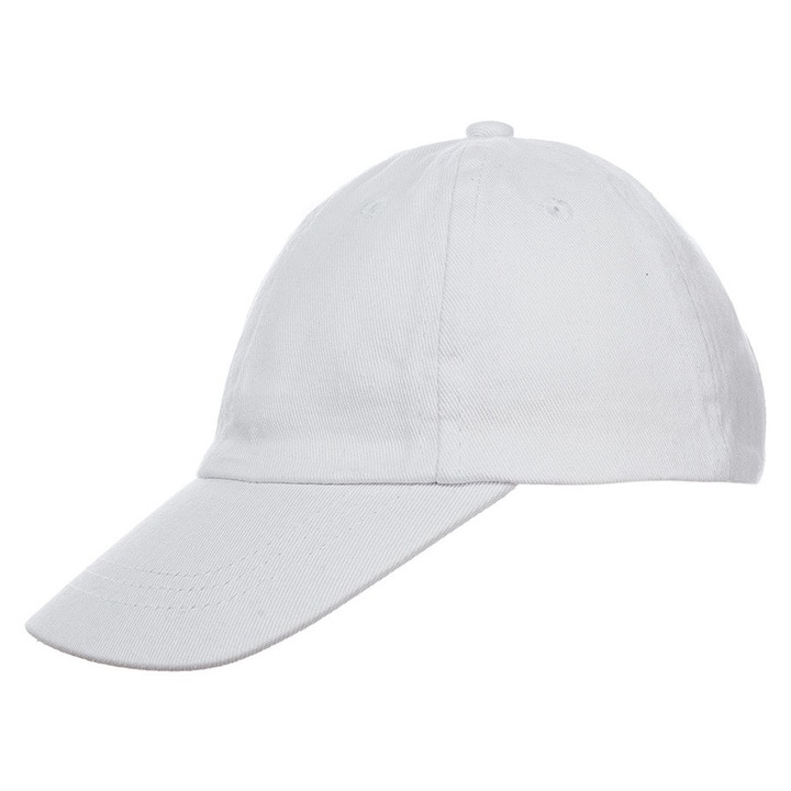 Детска бейзболна шапка, КУКЛА, Памук, Бяла, Размер 49