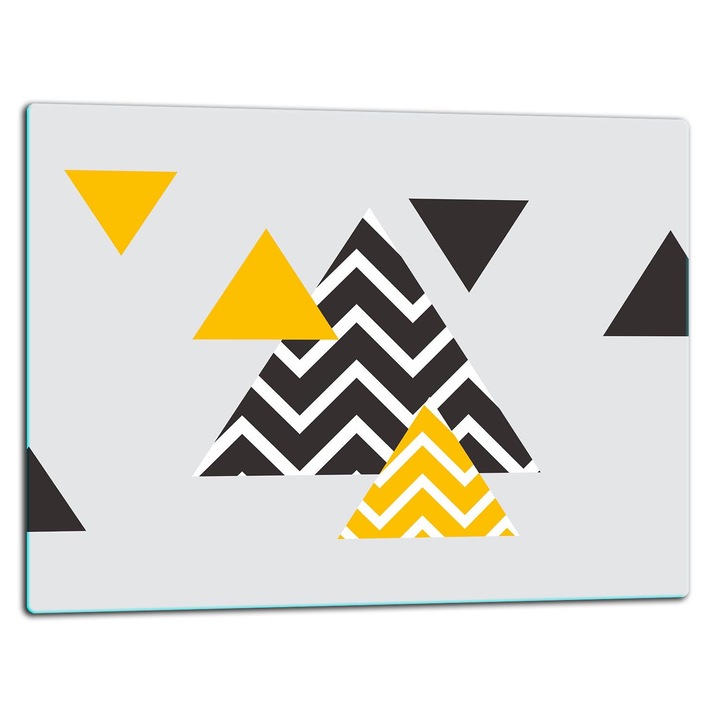 Placa de sticla protectoare 52x40cm, design modern, pentru gatit si taiat, antiderapanta, usor de curatat