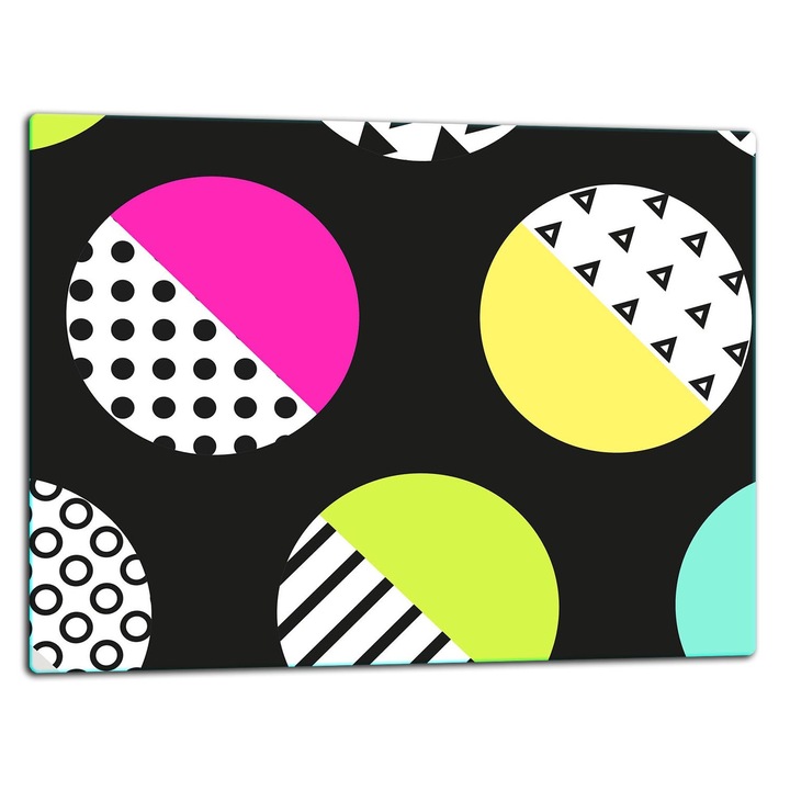 Placa de sticla protectoare 52x40cm, design modern, pentru gatit si taiat, antiderapanta, usor de curatat