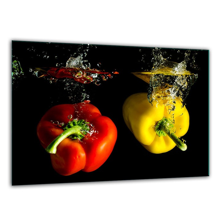Konyhai vágódeszka, 30x22 cm, edzett üveg, csúszásmentes