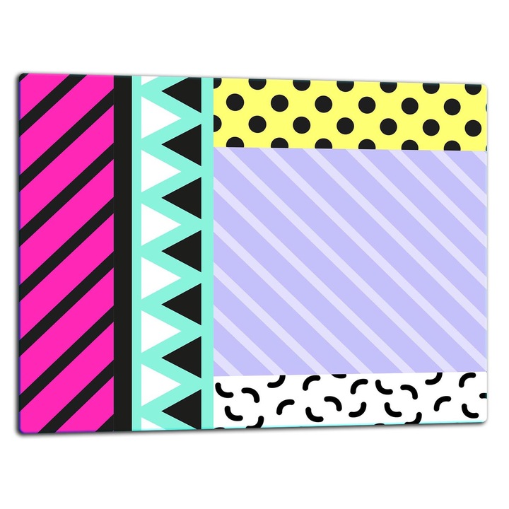 Placa de sticla protectoare 52x40cm, design modern, pentru gatit si taiat, usor de curatat