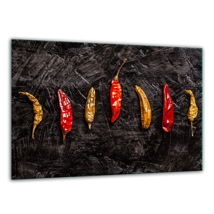 Konyhai vágódeszka, 30x22 cm, edzett üveg, csúszásmentes