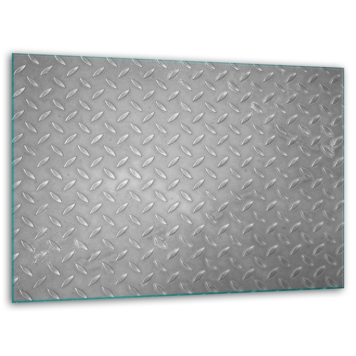 Tocator, 40x30cm, sticla, antiderapanta, gri, set cu suporturi silicoane