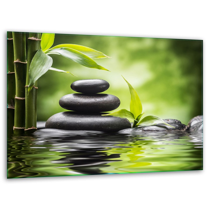 Tocator, 40x30cm, sticla, antiderapanta, set cu suporturi silicoane