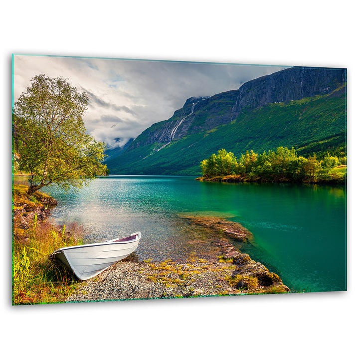 Tocator, sticla, 40x30cm, antiderapant, usor de curatat, multicolor, set cu suporturi silicoane