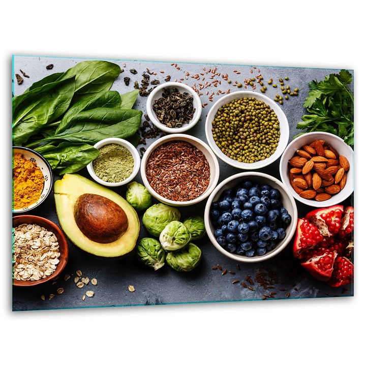 Tocator, 40x30cm, sticla, antiderapanta, pentru servire si taiere