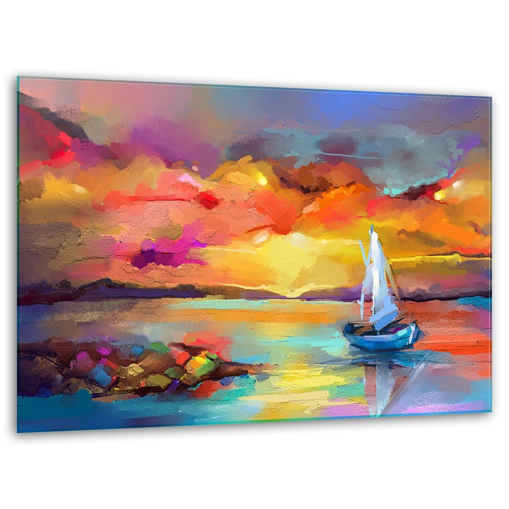 Tocator, sticla, 40x30cm, antiderapant, usor de curatat, set cu suporturi silicoane