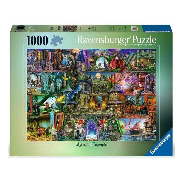 Пъзел Ravensburger, Митове и легенди, Aimee Stewart 12000089, 1000 части
