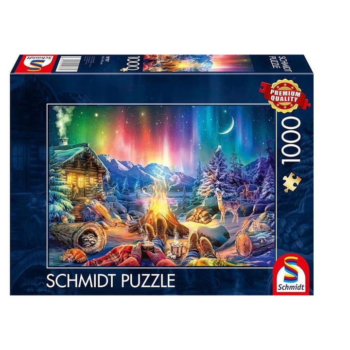 Пъзел Schmidt от 1000 части - Романтика край лагерния огън под звездното небе (59787)