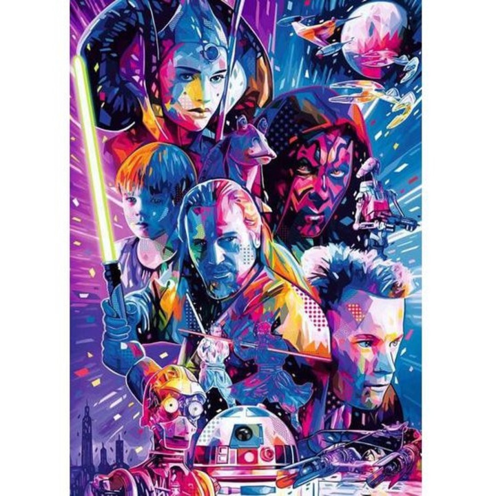 Пъзел Ravensburger 500 части XXL, Междузвездни войни, Зловещи сенки (12001338)