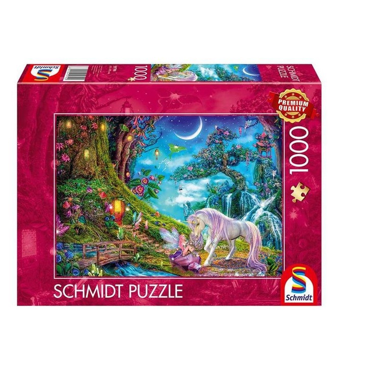 Пъзел Schmidt от 1000 части - Където еднорогът и елфът си казват лека нощ (59790)