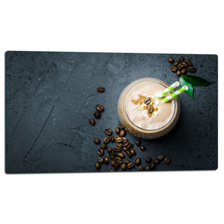 Placa de sticla protectoare 52x30cm, pentru gatit, taiat si servit, design modern, rezistent la temperaturi ridicate