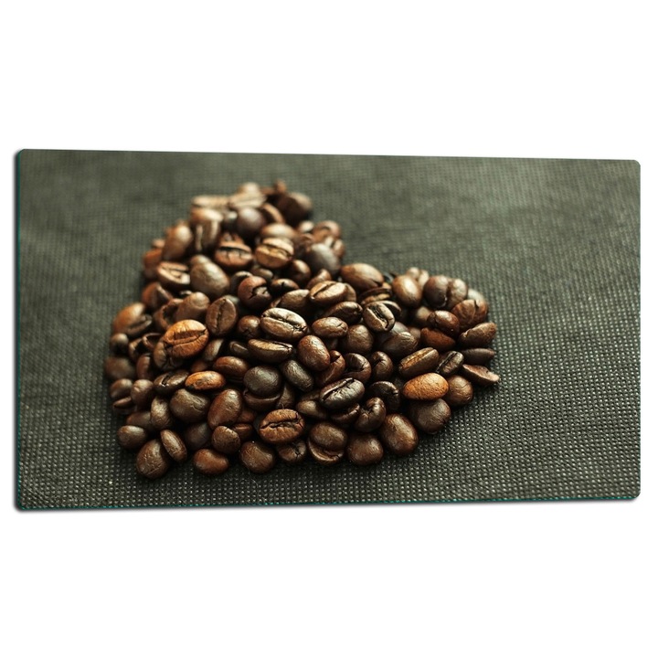 Placa de sticla protectoare 52x30cm, pentru gatit, taiat si servit, design modern, rezistent la temperaturi ridicate