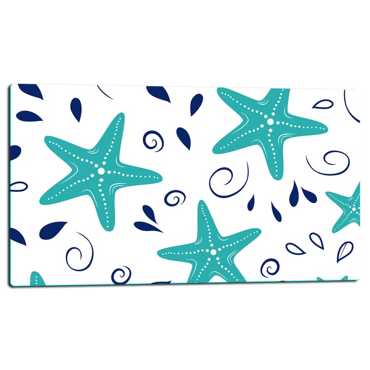 Placa de sticla protectoare 52x30cm, pentru gatit si taiat, design modern, rezistent la temperaturi, antiderapanta