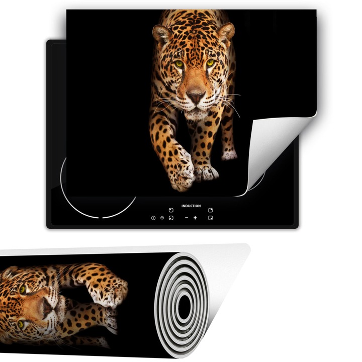 Folie protectie vinil pentru plita inductie 80x52cm negru pantera