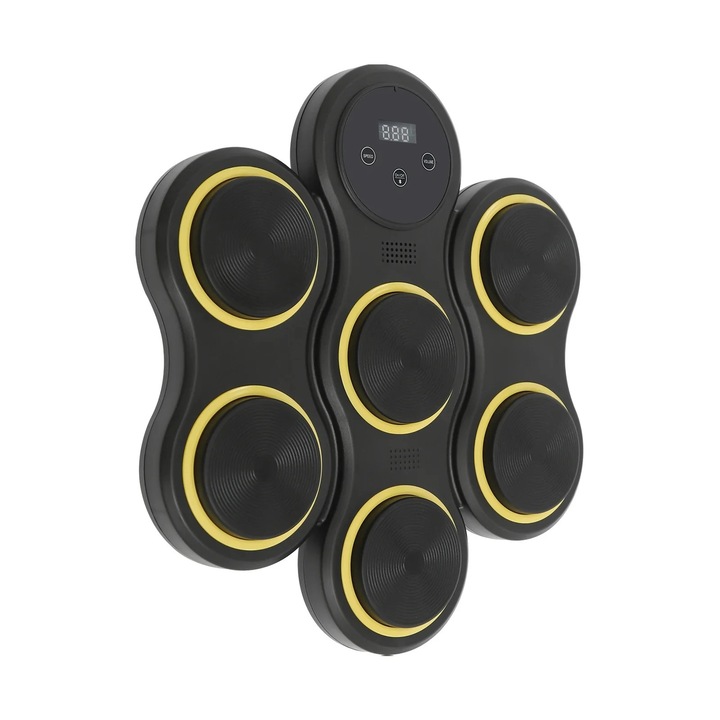 Tinta de box, montata pe perete, 9 niveluri de viteza, lumina LTE, neagra