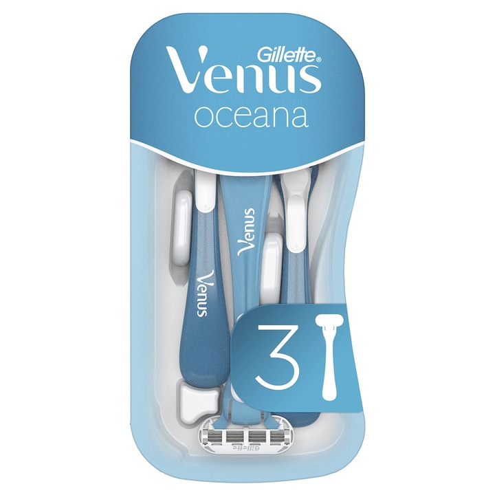 Gillette Venus Oceana női eldobható borotvák, 4 db-os csomag (4 x 3 darab)