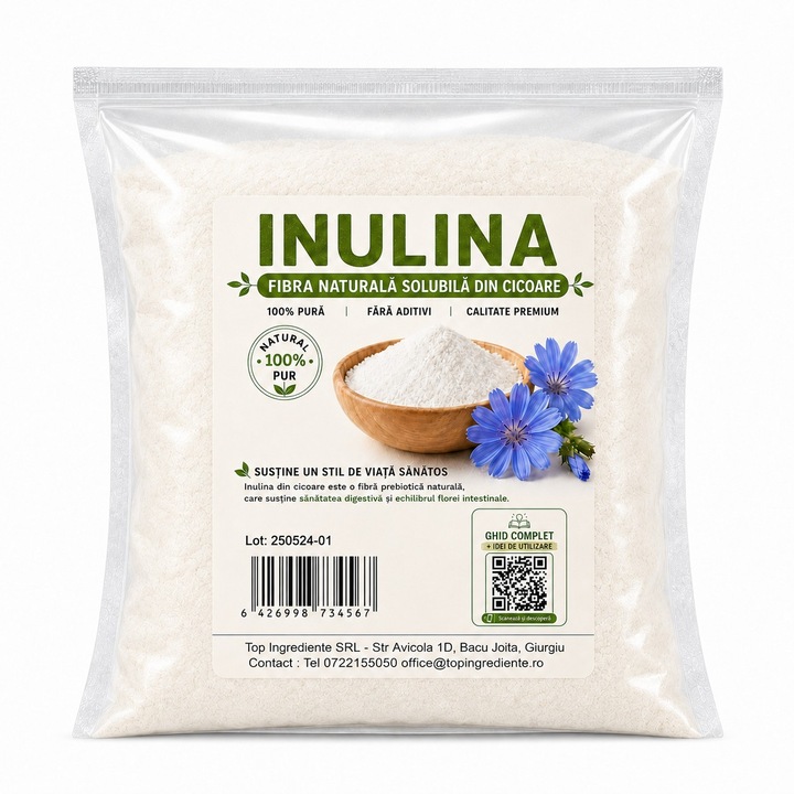 Inulina Pudra – Fibra Solubila Naturala din Cicoare 500g