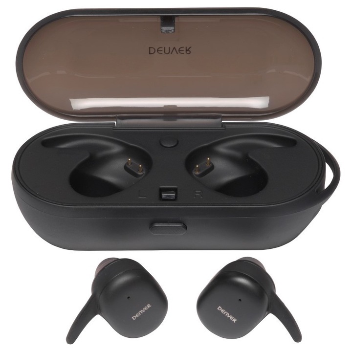 Грамофон с вградени високоговорители, Vpl-230, USB Bluetooth и слот за SD и MP3 карти, черен, Denver, 1