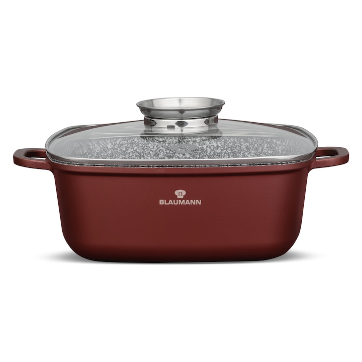 Blaumann BL-4094 6, 5L Cerastone Collection 28 cm-es négyzet alakú edény fedővel