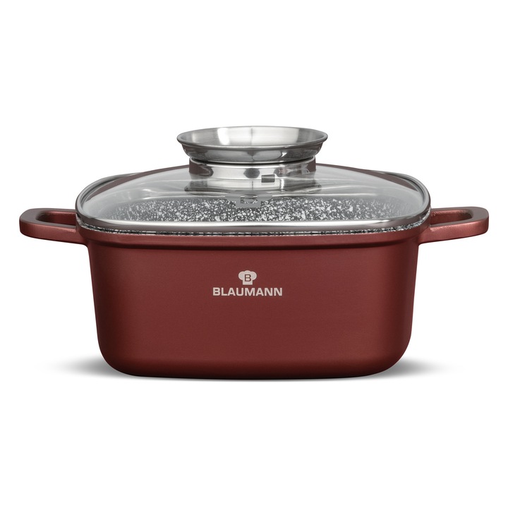 Blaumann BL-4090 Cerastone Collection 20 см квадратна саксия с капак
