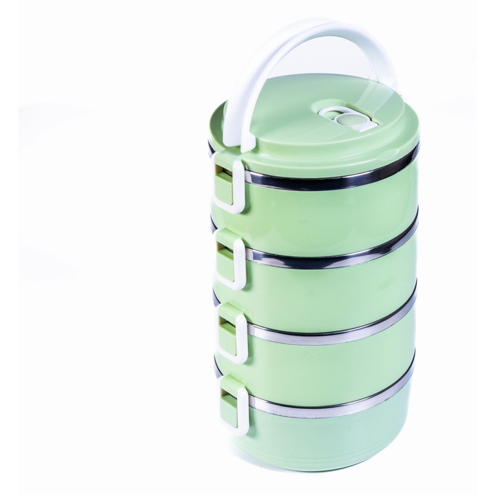 Recipient alimentar TOO KT-408 G verde 4x700 ml