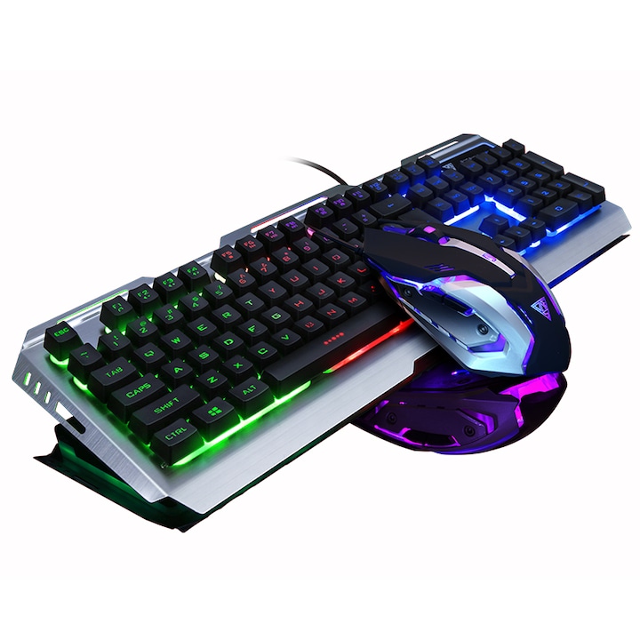 Kit tastatura si mouse wireless HP 720 Dual-Mode, reincarcabile ultra-rapid prin USB-C, autonomie de 2 luni, comutare intre dispozitive multiple (Bluetooth + Dongle), 60% materiale reciclate, negru