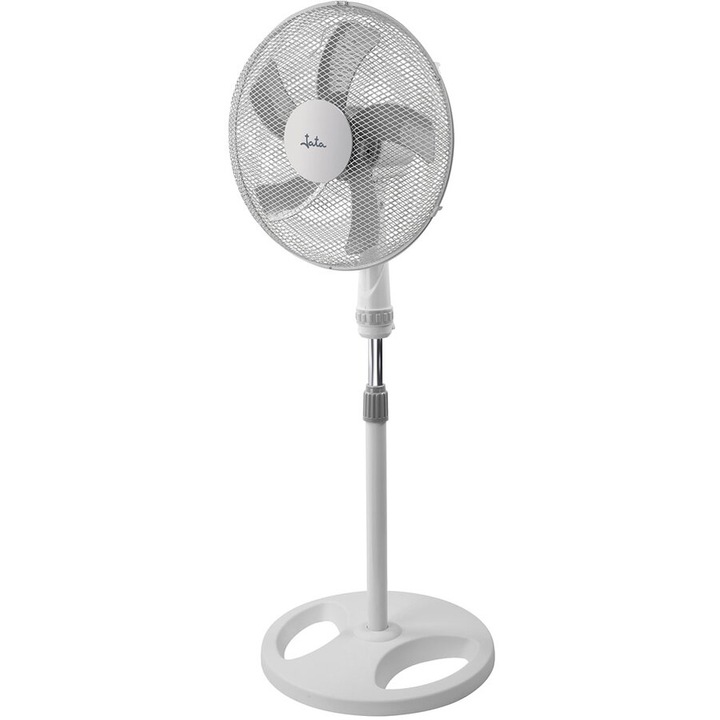 Ventilator cu picior Jata, alb, 3 trepte viteza