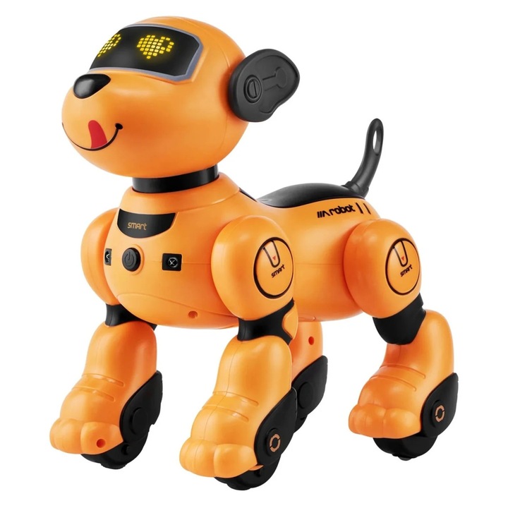 RC Robot Kutyajáték, Távirányítós, Éneklő Táncos Interaktív Játék, Sárga