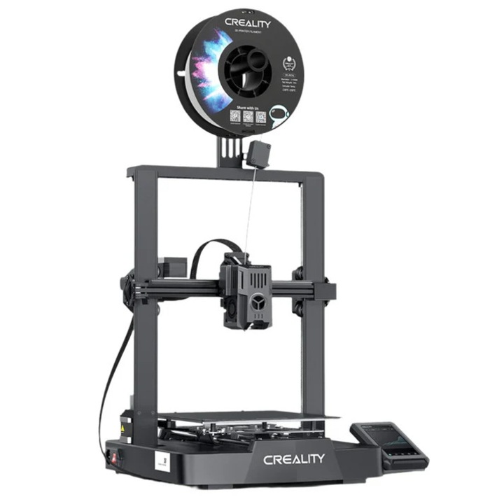 3D nyomtató, magas hőmérsékletű sárgaréz fúvóka, automatikus szintezés, közvetlen meghajtás, Ender-3 V3 KE, fekete