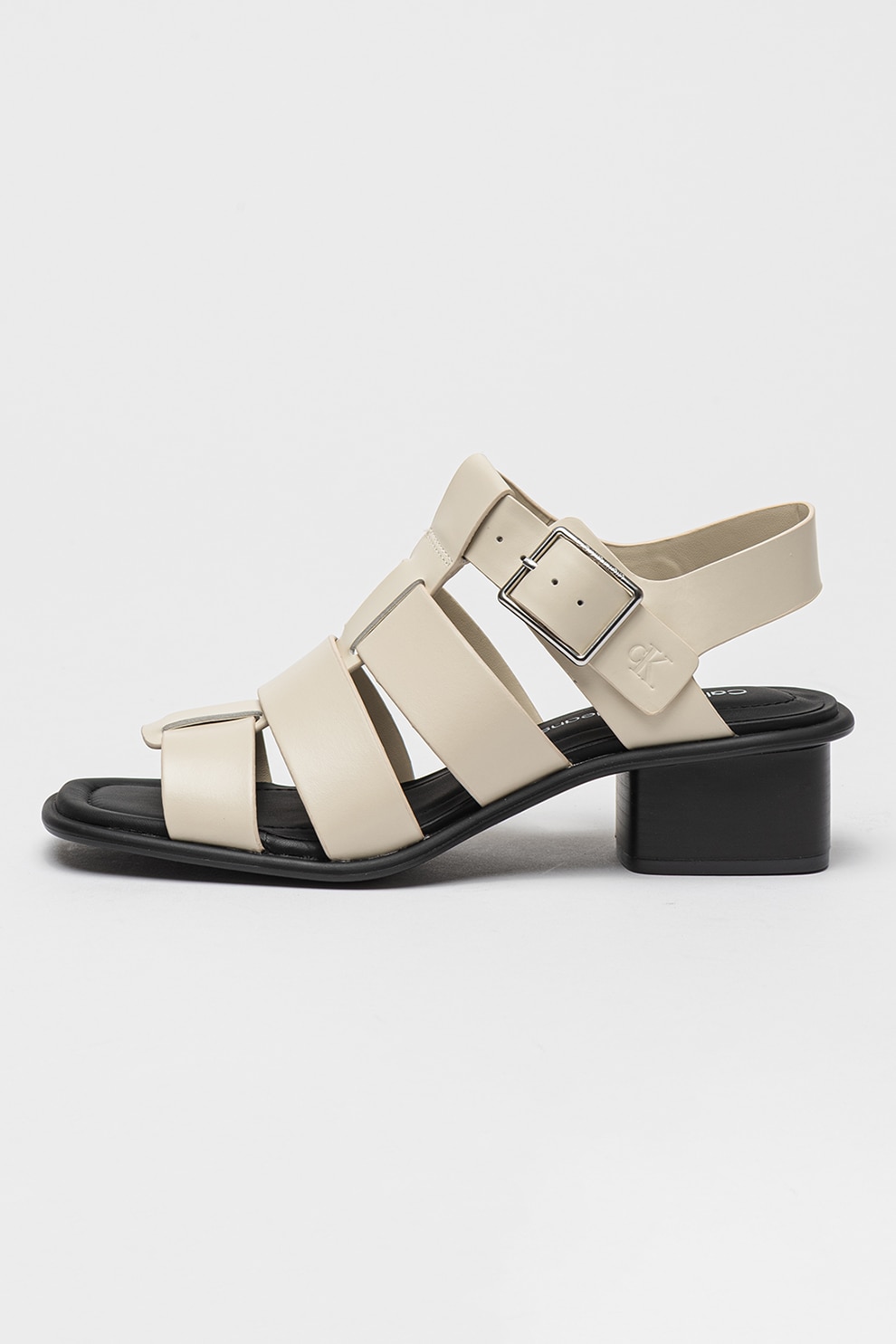 DOGO SHOES, Sandale din piele ecologica Abstract Outline, Negru