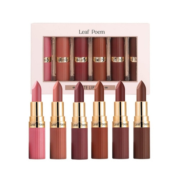 Комплект матови червила, водоустойчиви и дълготрайни, трудни за премахване, шест броя