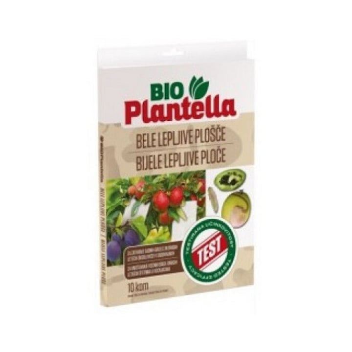 Capcane lipicioase albe Bio Plantella - set 10 placi, Insecte, Musca fructelor, Viespi