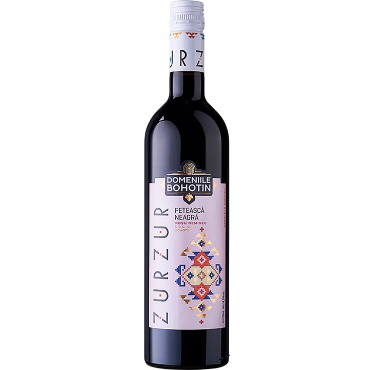 Червено вино, полусухо, Feteasca Neagra, Domeniile Bohotin, 0.75 л
