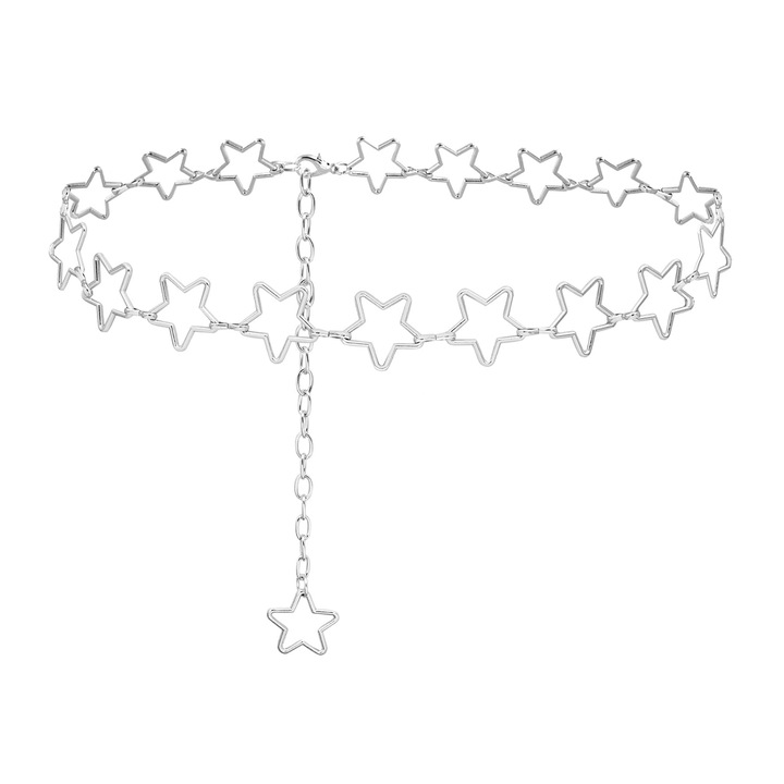 Deréköv, TREXORA, csillag alakú design, állítható, fém, ezüst, 55cm