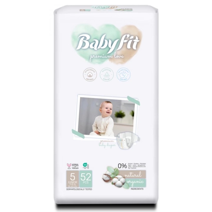 Scutece BabyFit Double Marime 5 Junior, 11-18kg, 52 bucati